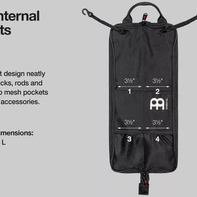Meinl MCSB Percussion Compact Drumstick Bag with Floor Tom Hooks, Heavy-Duty Fabric - for Mallets, Brushes and Accessories as Well image 3