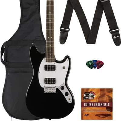 Fender Squier Bullet Mustang HH - Black w/ Gig Bag image 1