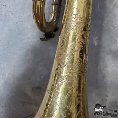 Conn / Musicraft "Stencil Horn" Bb Trumpet (1920s Lacquered Brass) image 10