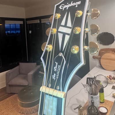 Epiphone Les Paul Custom w/ hard shell case - Ebony image 14