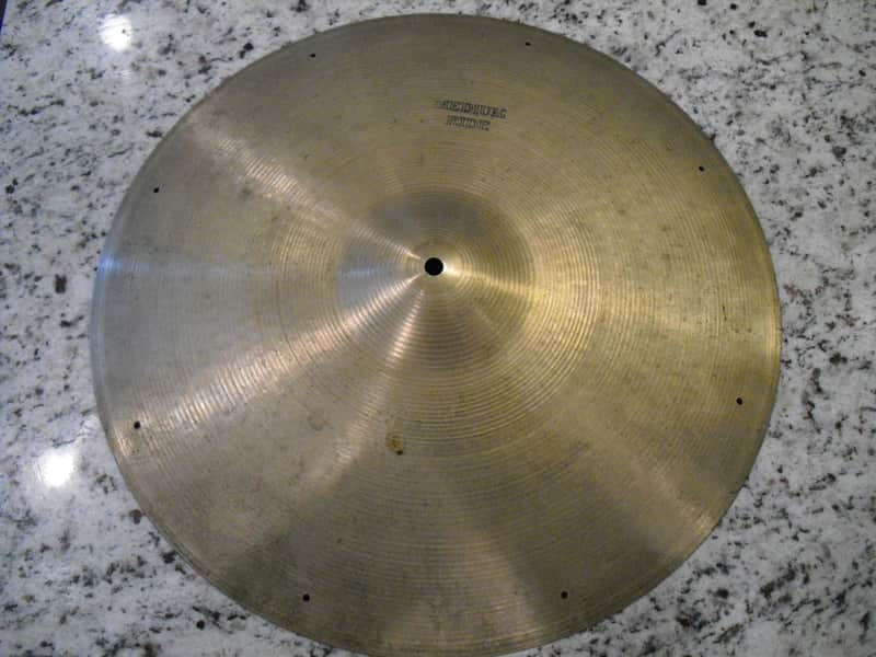 20" Sabian AA (pre-AA) Medium Ride Cymbal with sizzle holes 2480g image 1