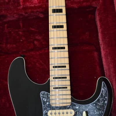 Custom Build Strat Style HSS w/Dimarzio PU's, Gloss Black w/Cream Double Binding image 5
