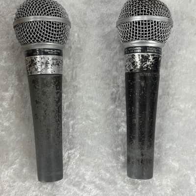 Lot of 2 old logo dual impedance Shure SM-58 microphones mics image 12
