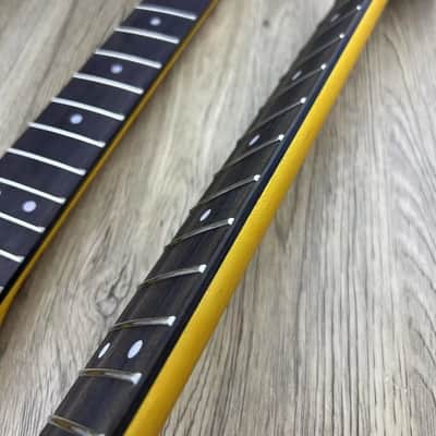 Jaguar Style Guitar Neck with Rosewood Fingerboard, 21 Frets, Aged Yellow image 2