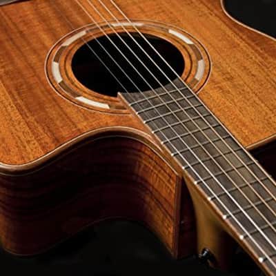 Washburn Comfort Deluxe 55 Series Grand Auditorium Cutaway Acoustic Electric Guitar, Koa (WCG55CE-O-U) image 5