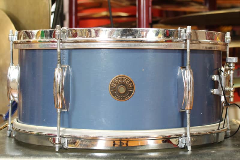 1960's Gretsch 6.5"x14" Dixieland Snare Drum in Blue Lacquer image 1