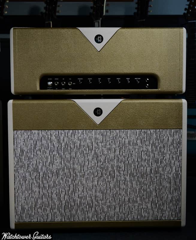 Divided by 13 Butch Walker Signature BW 1969 Head & 2x12F Speaker Cabinet *Custom Color* Gold/White image 1