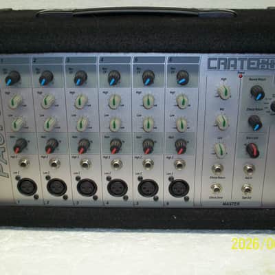 Crate Pro Audio PA6FX 6-channel 160W Powered Mixer PA Amplifier image 2