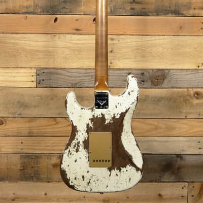 Fender Custom Shop Roasted Big Head Strat Electric Guitar Aged White Super Heavy Relic w/ Case image 5