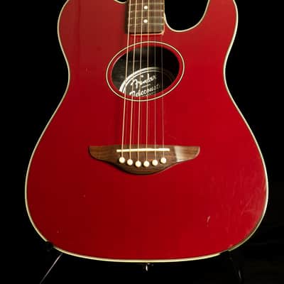 2005 Fender Telecoustic Electric-Acoustic Guitar | Fishman Electronics | Crimson Red | Telecaster Style image 2