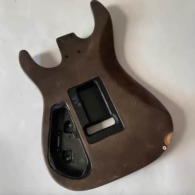 Brown HH Double Cutaway Solid Mahogany Wood Body image 6