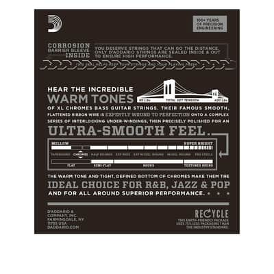 ECB81M Chromes Bass Light 45-100 Medium Scale D'Addario image 2