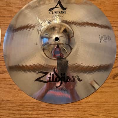 Zildjian 14" A Custom Hi-Hat Cymbals (Pair) 1991 - Present - Brilliant image 3