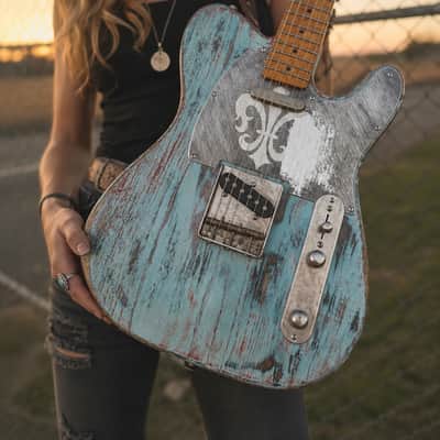 Palir Titan Tele-Style – Rustic Blue Relic – Boutique Build – Thick Neck – Excellent Condition image 1