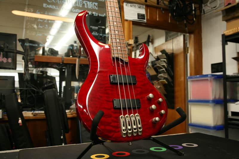 Ibanez BTB400QM - 2003 - Transparent Red - Made in Korea image 1