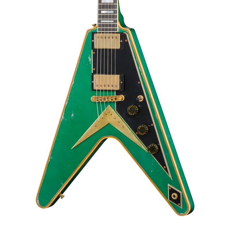 NEW! Gibson Custom Flying V Custom - Teal Sparkle Murphy Lab Heavy Aged - 2026 Custom Collection - Limited Edition - Authorized Dealer - Pre-Order image 1