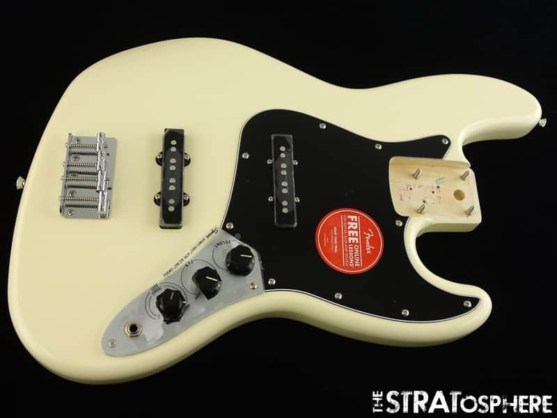Fender Squier Affinity Active Jazz BASS LOADED BODY Preamp Olympic White image 1