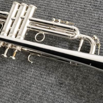 E-Benge Resno-Tempered Bell 2 Bb Trumpet Silver Plated image 2