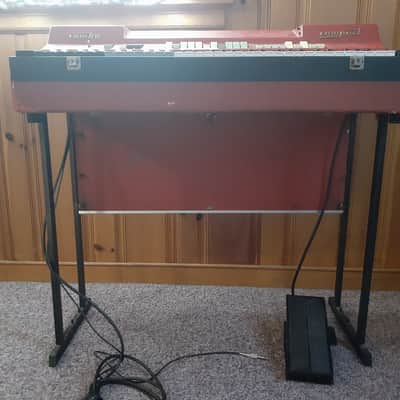 Farfisa Combo Compact 61-Key Organ 1964 - 1968 - Red with Black-White / White-Black Keys image 9
