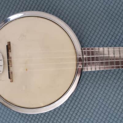 Vintage 1950s Dixie Ludwig Banjo-Lele Banjo Ukulele Very Rare All Metal Chrome Patent Pending Made In USA Banjolele image 3