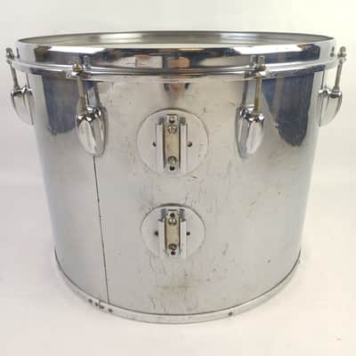 *Slingerland 12x16" 3Ply Chrome Over Wood Concert Tom Drum 70s Marching Quad COW image 5