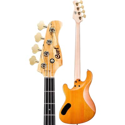 Cort Jeff Berlin Rithimic Bass Guitar - Natural Spalted Maple image 5