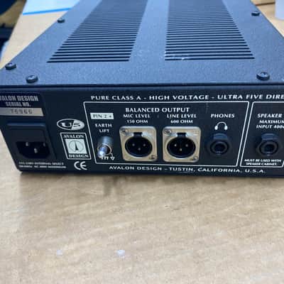 Avalon  U5 Instrument and DI Preamplifier Black Used image 6