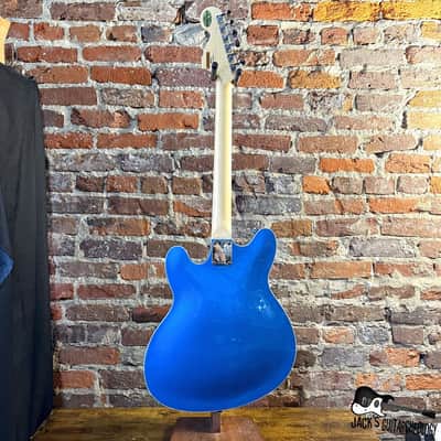 Squier Limited Edition Affinity Series Starcaster Deluxe Semi-Hollow Electric Guitar (2020s - Lake Placid Blue) image 5