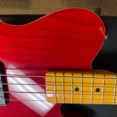 G&L ASAT 4 String Bass mid-90s - Clear Red with Top Binding image 11