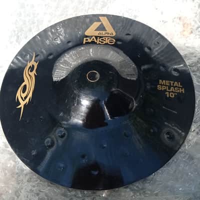 Paiste  Black Alpha Slipknot Edition Metal Splash 10" 2008-2010 - Black with Gold Slipknot logo image 3