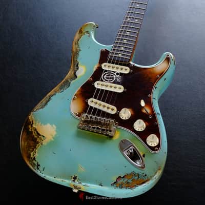 Fender Stratocaster 60th Anniversary Daphne Blue Aged Relic image 2