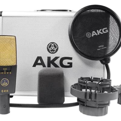 AKG C414 XLII Multi-Pattern Studio Reference Condenser Microphone Recording Mic image 1