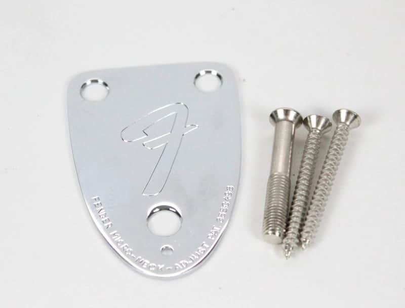 Fender Stratocaster/Telecaster 1970s Style Chrome Neck Plate Reissue 3-Bolt image 1