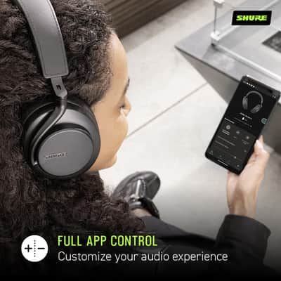 Shure AONIC 50 Gen 2 Wireless Noise Cancelling Headphones, Premium Studio Sound, Bluetooth 5, Customizable EQ, 45-Hour Battery, Over-Ear, Black image 8