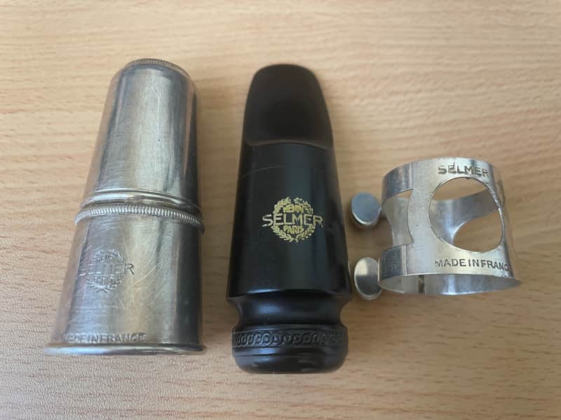 Vintage Pre-Soloist Era Selmer Paris Airflow B* Alto Saxophone Mouthpiece with Selmer Ligature and Cap