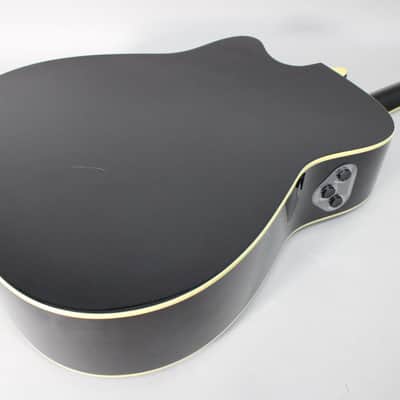 Yamaha FGC-TA TransAcoustic Dreadnought Cutaway Acoustic-Electric Guitar Black image 14