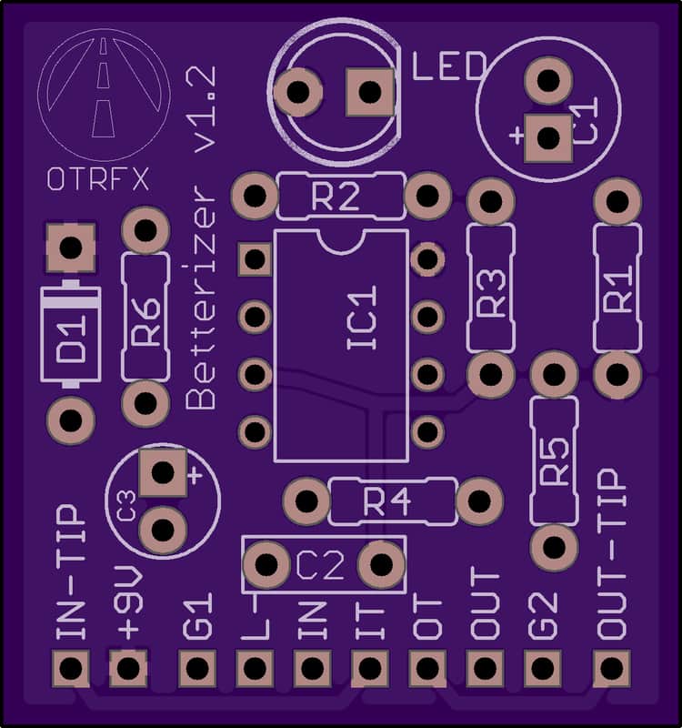 Betterizer Buffer PCB - Build Your Own Klon Buffer Pedal! image 1