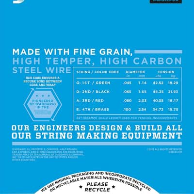 D'Addario EXL170 Nickel Wound Electric Bass Strings, Light, Long Scale, 45-100 image 4