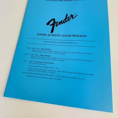 Fender Acoustic Guitar Dealer Pack (6-Piece Set) 1983 image 9
