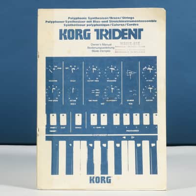 Korg Trident polyphonic synthesizer owner's manual