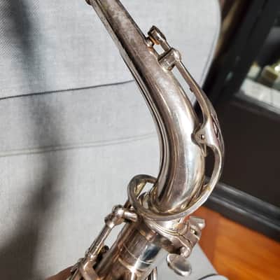 Selmer Mark VI Alto Saxophone, original silver plate and 5-digit! image 7