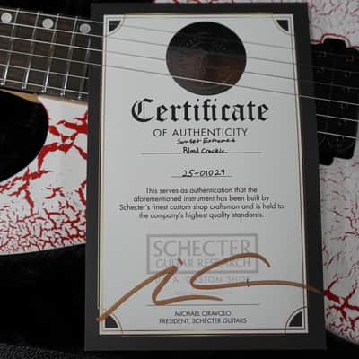 Schecter USA Custom Shop Sunset Extreme-6 Blood Crackle 6-String Electric Guitar w/ Case (2025) image 4