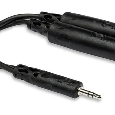 HOSA YMP-233 Y Cable, 3.5 Mm TRS To Dual 1/4 In TRSF image 1