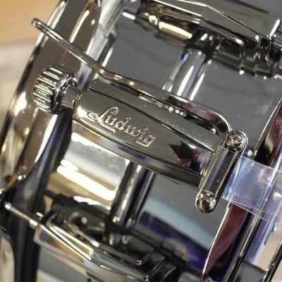 Ludwig LB400BN 14x5" Chrome over Brass Nickel Hardware image 2