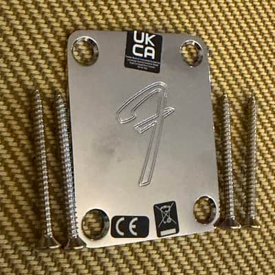 Fender F Neckplate & Screws Free Shipping!!! image 2