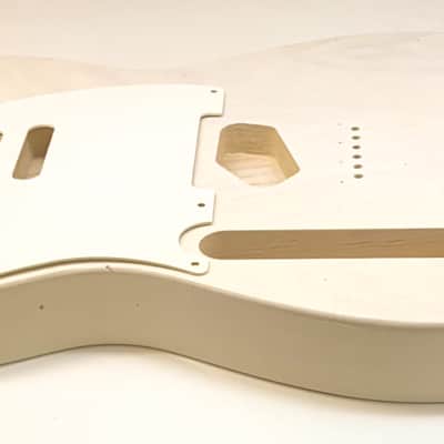 4lbs 2oz BloomDoom Nitro Lacquer Aged Relic White Blonde LEFTY T-Style Vintage Guitar Body image 6