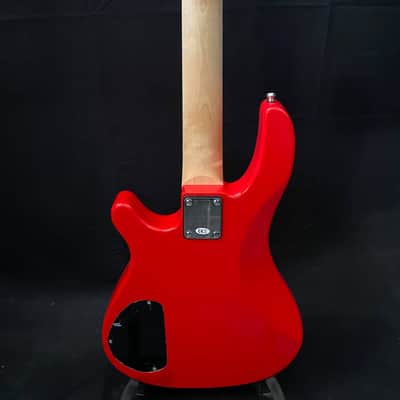 Vision JB8 Jazz Bass Starter Kit - Sosft case Jack and 35W Amplifer - Red - NEW image 13