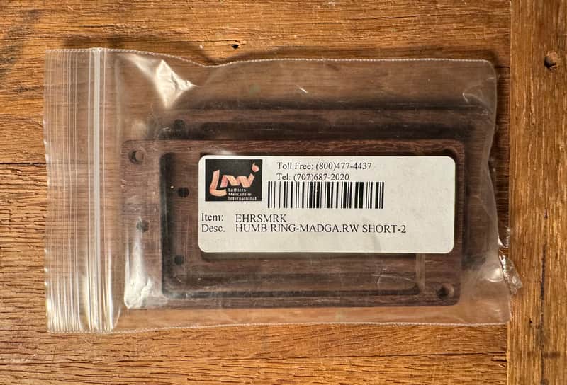 Luthiers Merchantile EHRSMRK - NOS - Madagascar Short Humbucker Pickup Ring - 1 Pair image 1