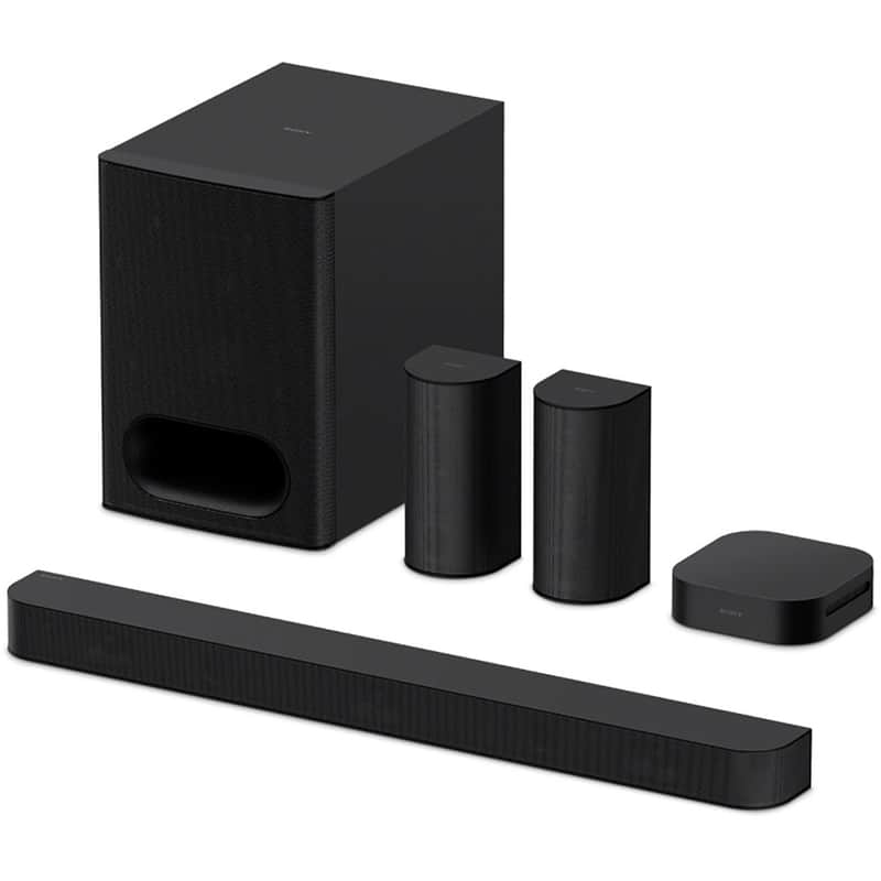 Sony HTS60 BRAVIA Theatre System 6 5.1-Channel Home Theater System, Black with Turnstile Universal soundbar mount pair image 1