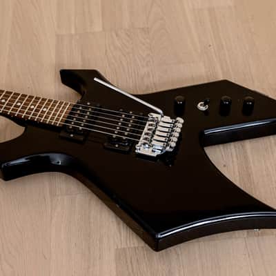 1986 BC Rich Warlock Vintage Electric Guitar Black w/ Floyd Rose